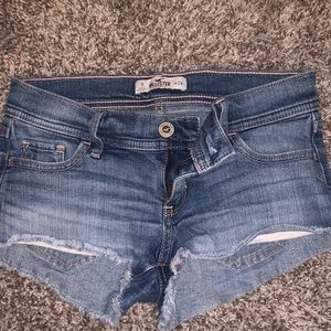 Low rise jean shorts